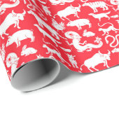 Chinesisches Zodiac-Wrapping-Papier Geschenkpapier (Rolleneckpunkt)
