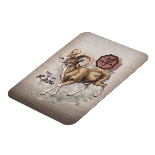 Chinesisches Zodiaka-Jahr der Ram Art Magnet (Linke Seite)