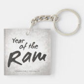 Chinesisches Zodiaka-Jahr der Ram Art Schlüsselanhänger (Rückseite)