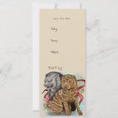 Chinesisches Zodiaka-Jahr des Hundes Einladung (Rückseite)