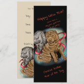 Chinesisches Zodiaka-Jahr des Hundes Einladung (Vorne/Hinten)