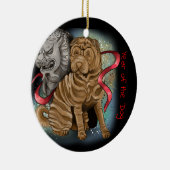 Chinesisches Zodiaka-Jahr des Hundes Keramikornament (Rechts)