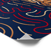 Chinesisches Zodiakhorn | Zodiac Digital Print Poster (Ecke)