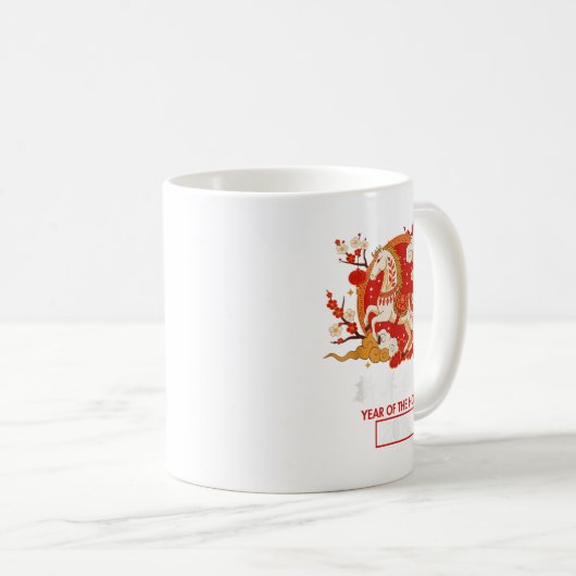 Chinesisches Zodiakorpferd 2026 Dekorationsjahr Kaffeetasse (VorderseiteRechts)