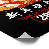 Chinesisches Zodiakorpferd 2026 Dekorationsjahr Poster (Ecke)