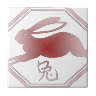 Chinesisches Zodiakrabbit Fliese