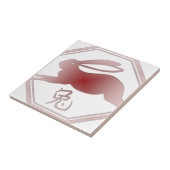 Chinesisches Zodiakrabbit Fliese (Seite)