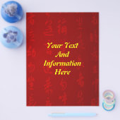 ChinesischKalligrafiePoster-Respect-CodeOfContact, Flyer (Einzeln)