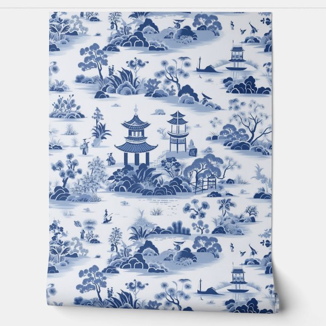 Chinesoire,Vintag,antike,Songbird,Peony,Cherry Tapete (Abrollen)