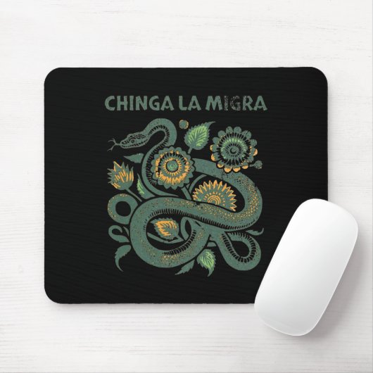 Chinga La Migra Anti Trump Ice Out Mousepad (Mit Mouse)
