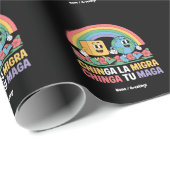Chinga La Migra Chinga Tu Maga Funny Rainbow Geschenkpapier (Rolleneckpunkt)