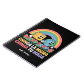 Chinga La Migra Chinga Tu Maga Funny Rainbow Notizblock (Linke Seite)