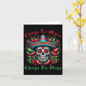 Chinga La Migra Chinga Tu Mexikanischer Immigrant Karte (Gelbe Blume)