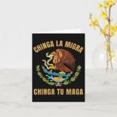 Chinga La Migra Chinga Tu Mexikanischer Immigrant  Karte (Gelbe Blume)