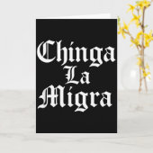 Chinga La Migra Eis widerstehen  Karte (Gelbe Blume)