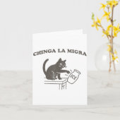 Chinga La Migra Immigration Abolish Ice Funny Cat  Karte (Gelbe Blume)