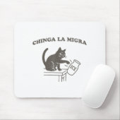 Chinga La Migra Immigration Abolish Ice Funny Cat  Mousepad (Mit Mouse)