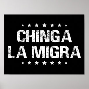 Chinga La Migra Lustige Einwanderung Anti-ICE Poster