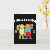 Chinga la migra lustiger Frosch Protest Grafik Karte (Gelbe Blume)