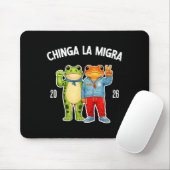 Chinga la migra lustiger Frosch Protest Grafik Mousepad (Mit Mouse)