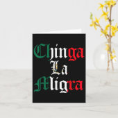 Chinga La Migra Mexico Immigration Karte (Gelbe Blume)