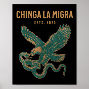 Chinga La Migra Pro Einwanderung Faschismus Mensch Poster