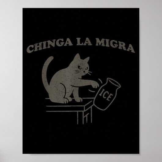 Chinga La Migra Pro Immigration Human Rights Aboli Poster (Vorne)