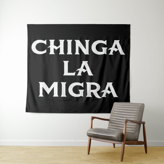 Chinga LA Migra Wandteppich (Beispiel (Horizontal))