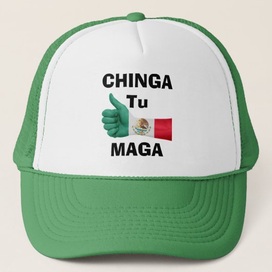 Chinga Tu Maga Trucker Hat Truckerkappe (Vorderseite)