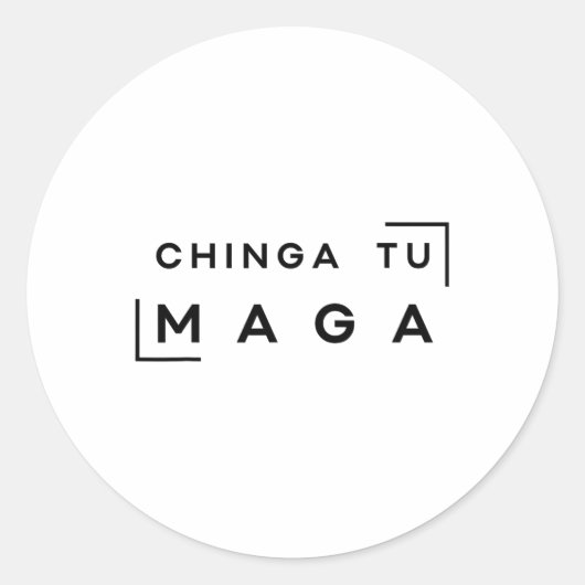 Chinga Tu Mega1 Runder Aufkleber (Vorderseite)