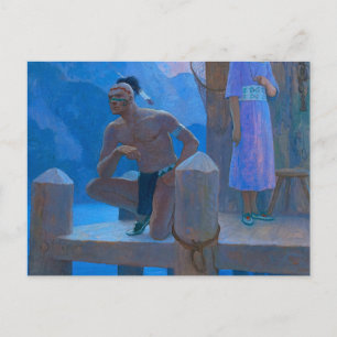 Chingachgook von Newell Convers Wyeth Postkarte