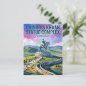 Chinggis Khaan Statuenkomplex Mongolei Postkarte (Stehend Vorderseite)
