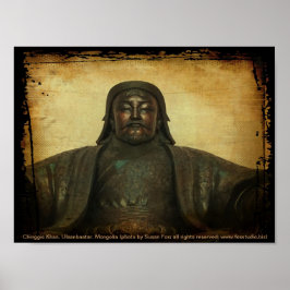 Chinggis Khan, Ulaanbaatar, Mongolei Poster