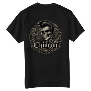 Chingon Rockabilly Totenkopf Rückseite Hit T-Shirt
