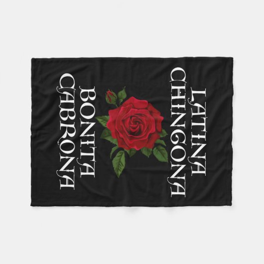 Chingona Bonita Cabrona Hispanic Chicana Feminist Fleecedecke (Vorderseite (Horizontal))