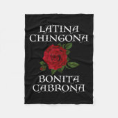 Chingona Bonita Cabrona Hispanic Chicana Feminist Fleecedecke (Vorderseite)