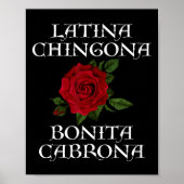 Chingona Bonita Cabrona Hispanic Chicana Feminist Poster (Vorne)