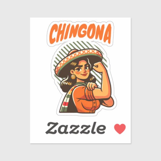 Chingona Latina Hispanic Heritage Aufkleber (Blatt)
