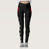 Chingona Leggings mit Rose (Vorderseite)