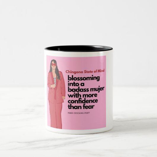 Chingona Staat des Geistes Zweifarbige Tasse (Mittel)