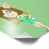 Chini Bunny Girl Fotodruck (Ecke)