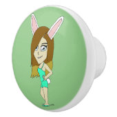 Chini Bunny Girl Keramikknauf (Rechts)