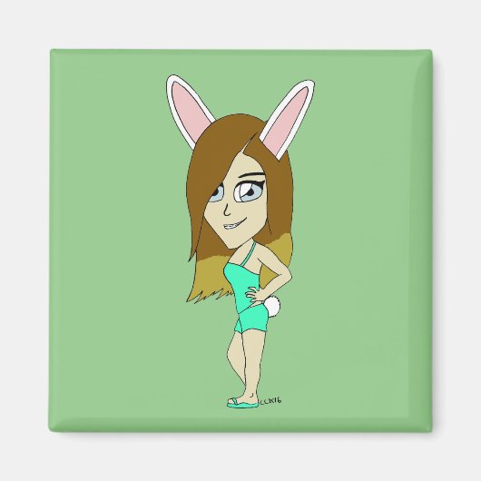 Chini Bunny Girl Magnet (Vorne)