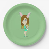 Chini Bunny Girl Pappteller (Vorderseite)