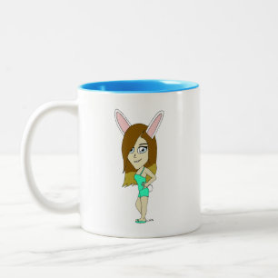 Chini Bunny Girl Zweifarbige Tasse