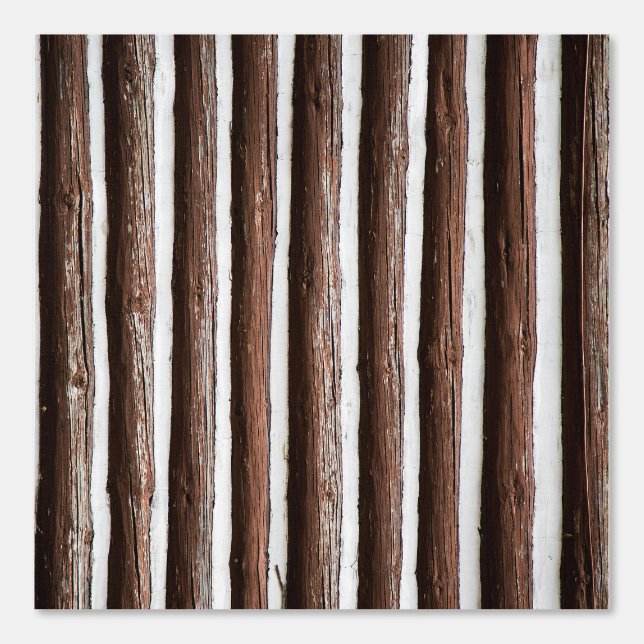CHINKED LOG CABIN WALLPAPIER TAPETE (Vorderseite)