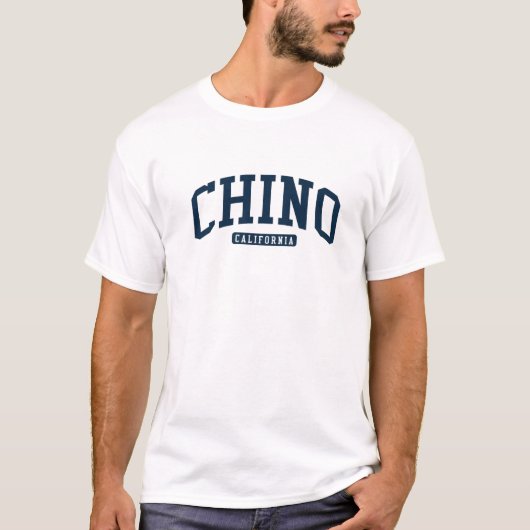 Chino California CA Uni University Style Navy T-Shirt (Vorderseite)