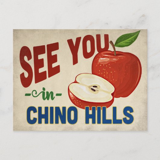 Chino Hills California Apple - Vintage Travel Postkarte (Vorderseite)