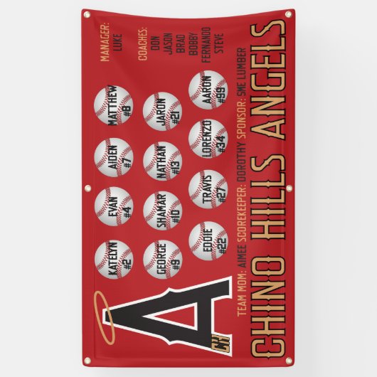 Chino- Hillsengels-Fahne Banner (Vertikal)