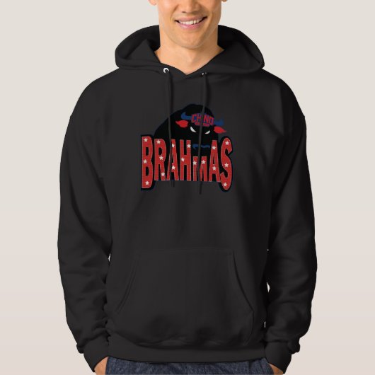 Chino-Tal Brahmas schwarzer Hoodie (Vorderseite)